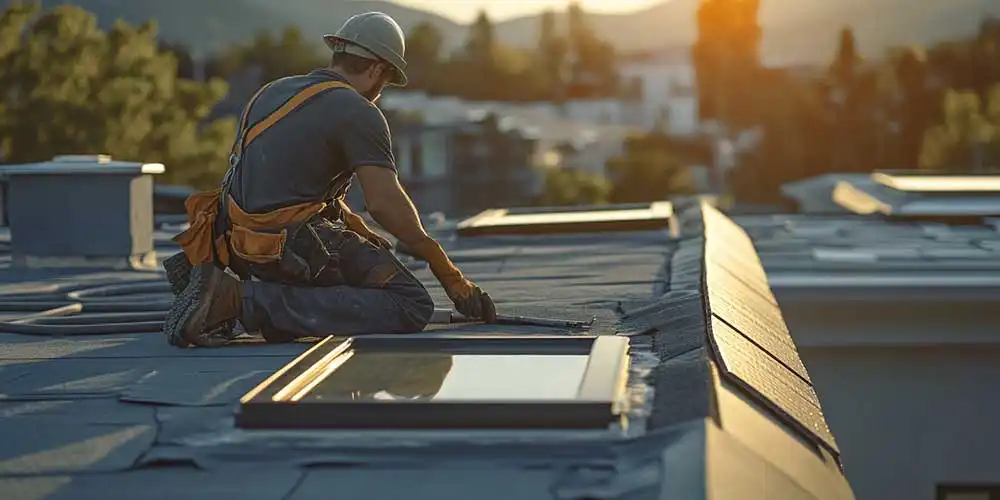 Skilled Roofing Repair Technician for Skylight